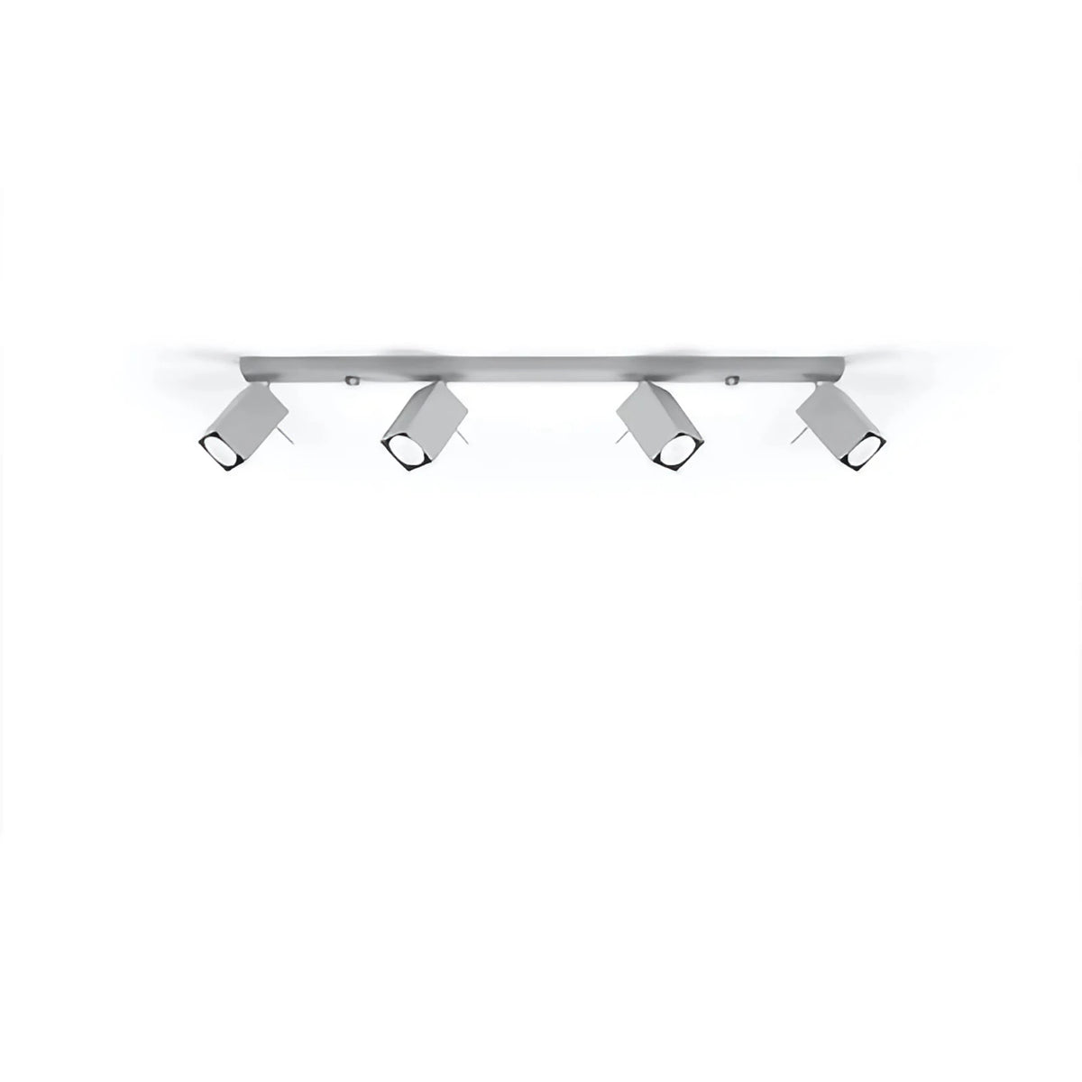 Plafonnier spots cubes orientables en acier, 2 à 6 sources, gris