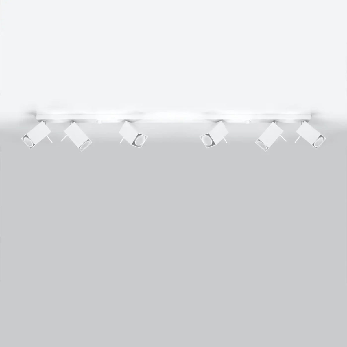 Plafonnier spots cubes orientables en acier, 2 à 6 sources, blanc