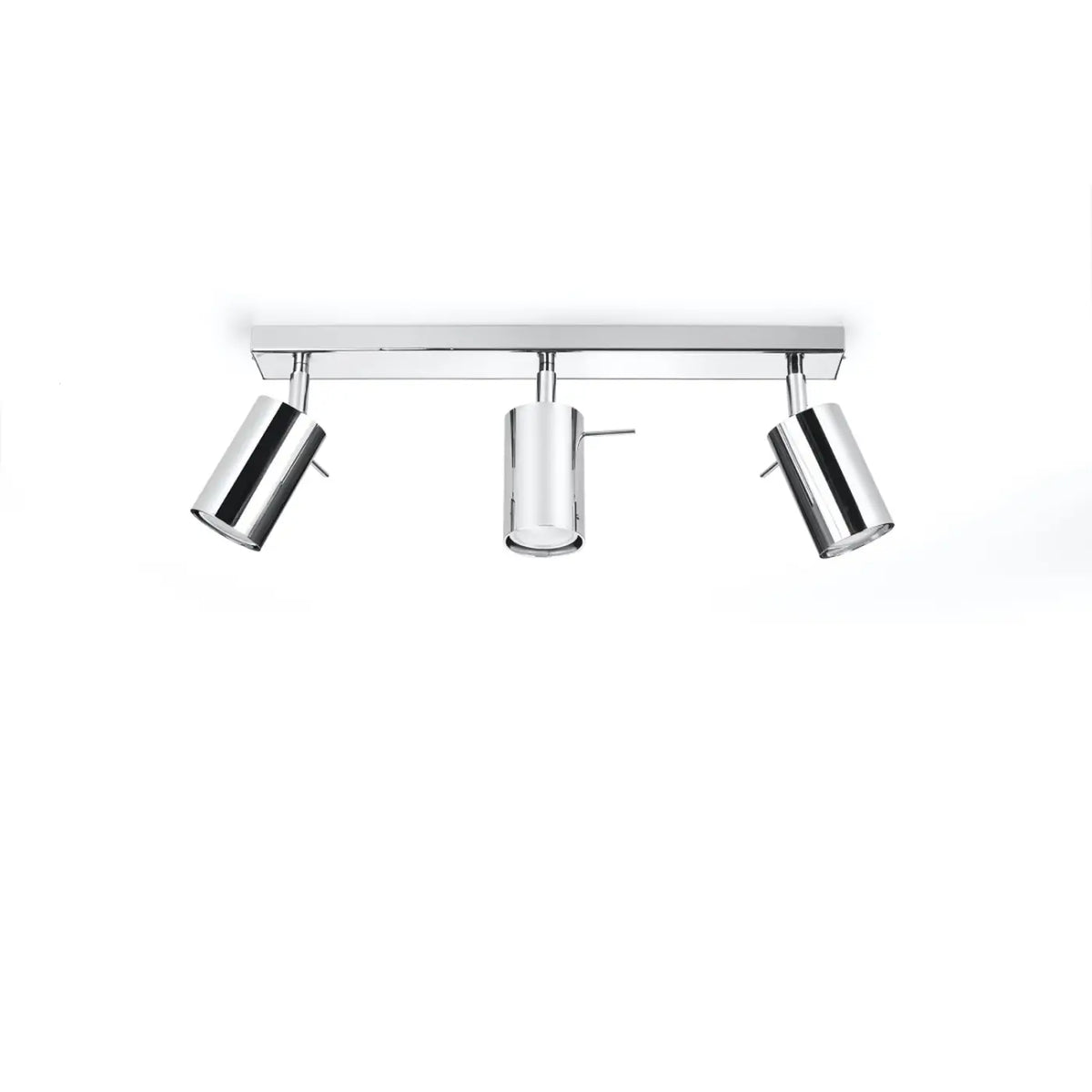 Plafonnier rampe de spots orientables en acier, 2 à 6 spots, chrome