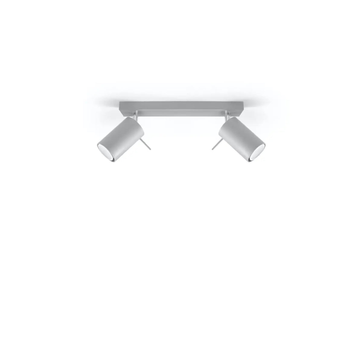 Plafonnier rampe de spots orientables en acier, 2 à 6 spots, gris