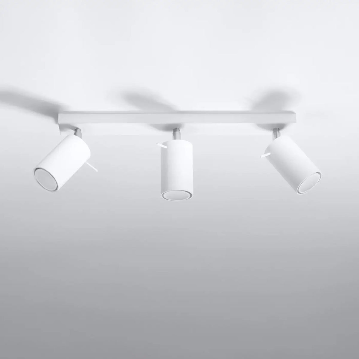 Plafonnier rampe de spots orientables en acier, 2 à 6 spots, blanc