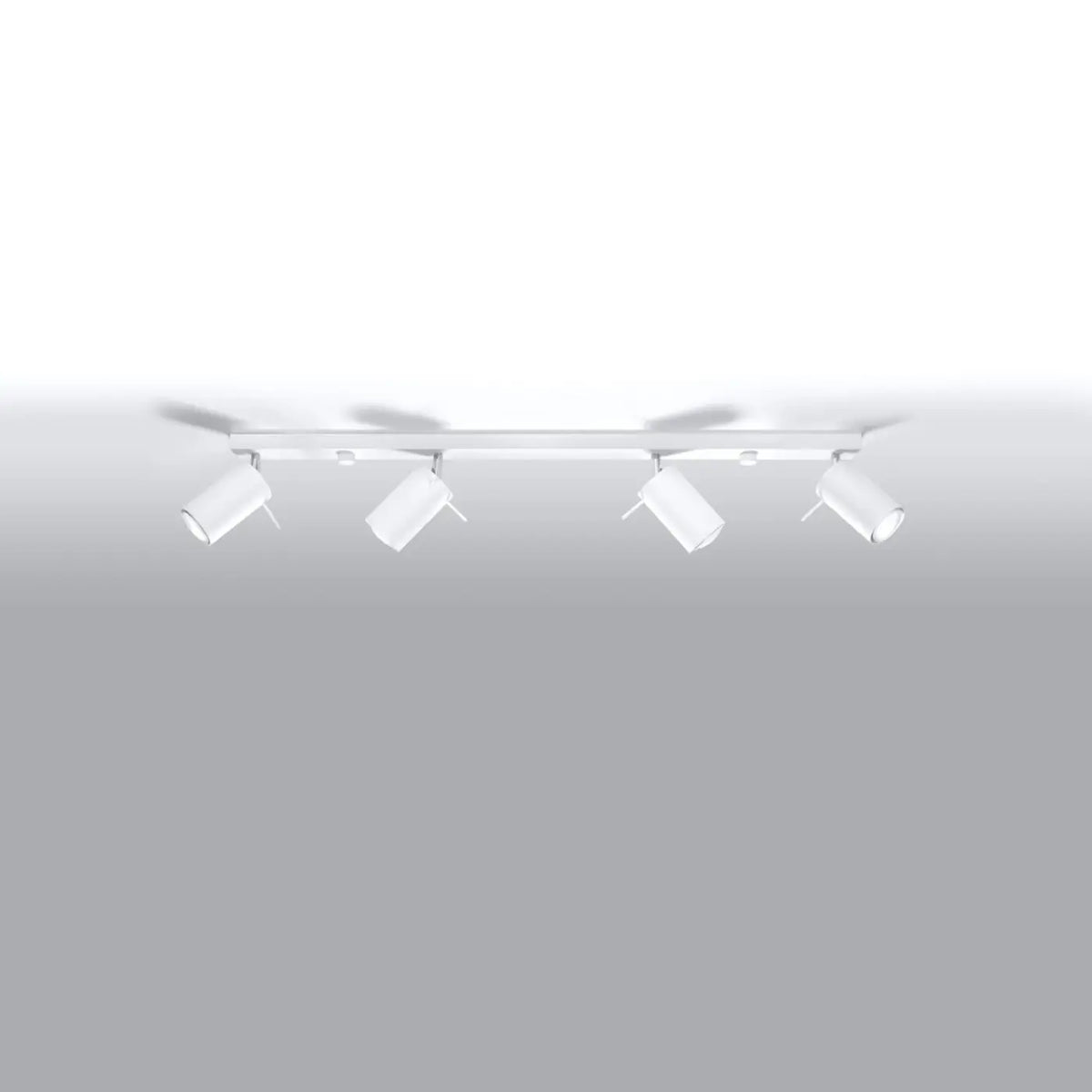 Plafonnier rampe de spots orientables en acier, 2 à 6 spots, blanc