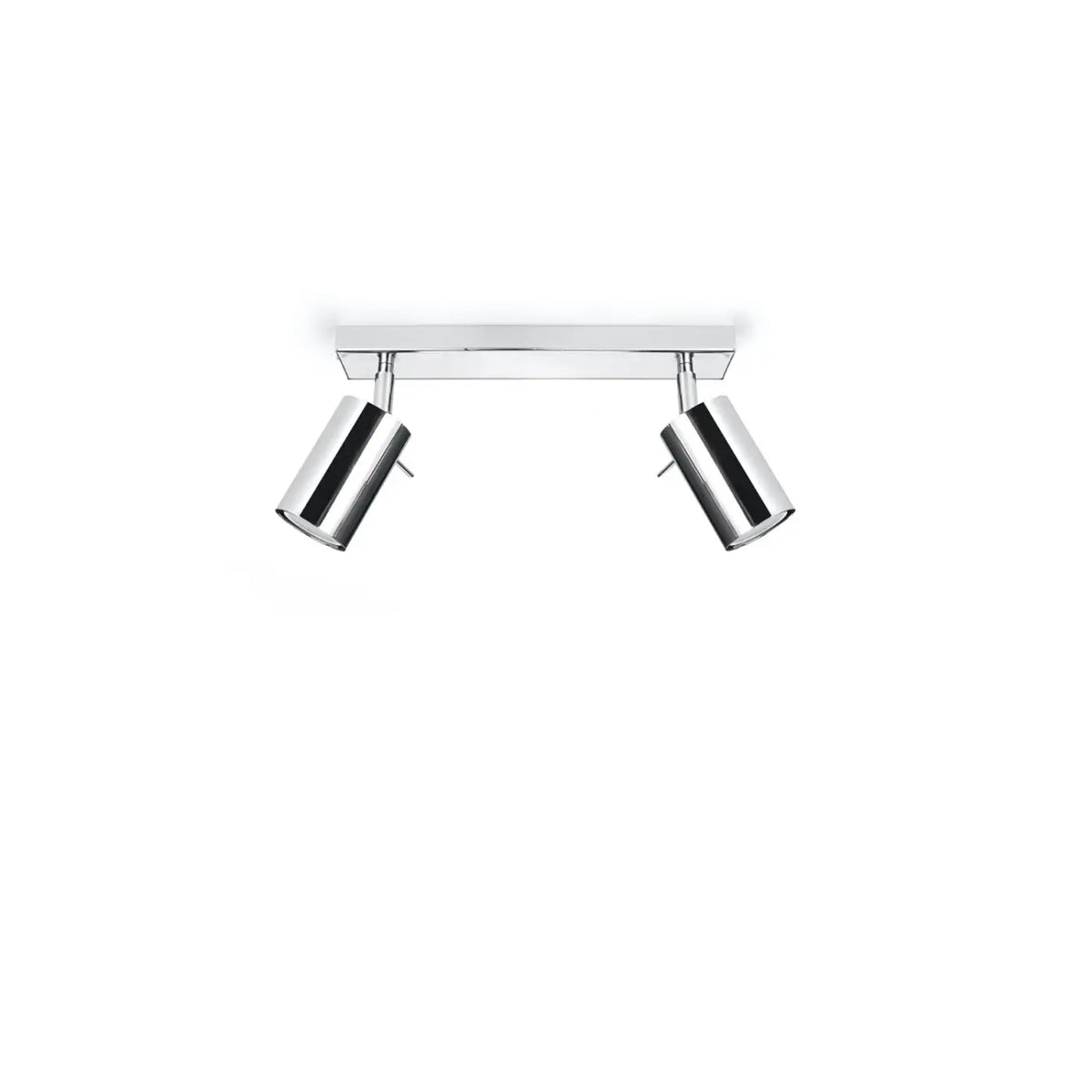 Plafonnier rampe de spots orientables en acier, 2 à 6 spots, chrome