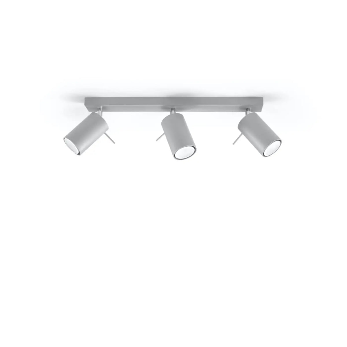 Plafonnier rampe de spots orientables en acier, 2 à 6 spots, gris