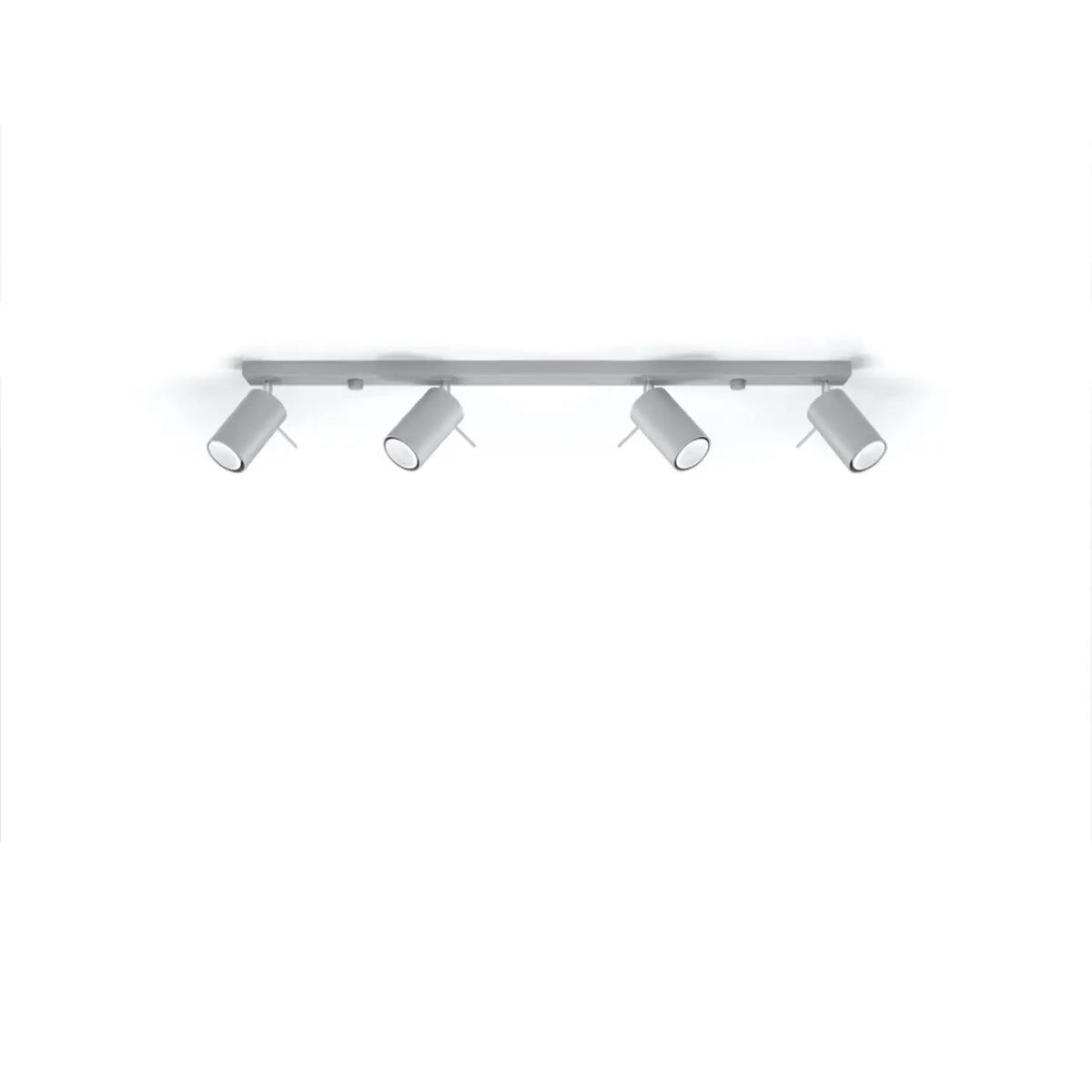 Plafonnier rampe de spots orientables en acier, 2 à 6 spots, gris