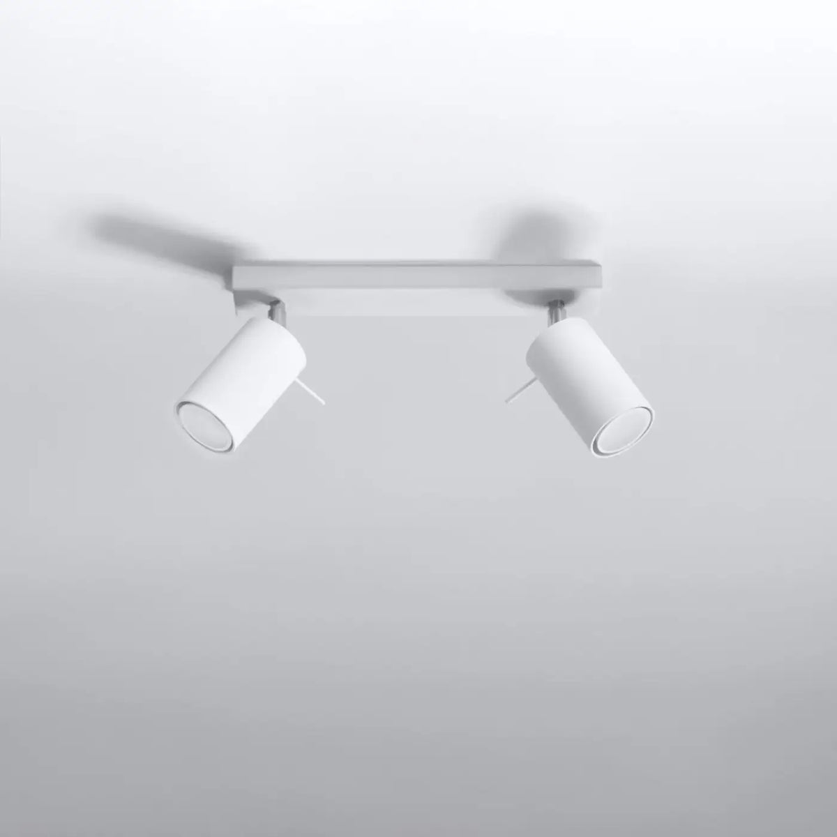 Plafonnier rampe de spots orientables en acier, 2 à 6 spots, blanc