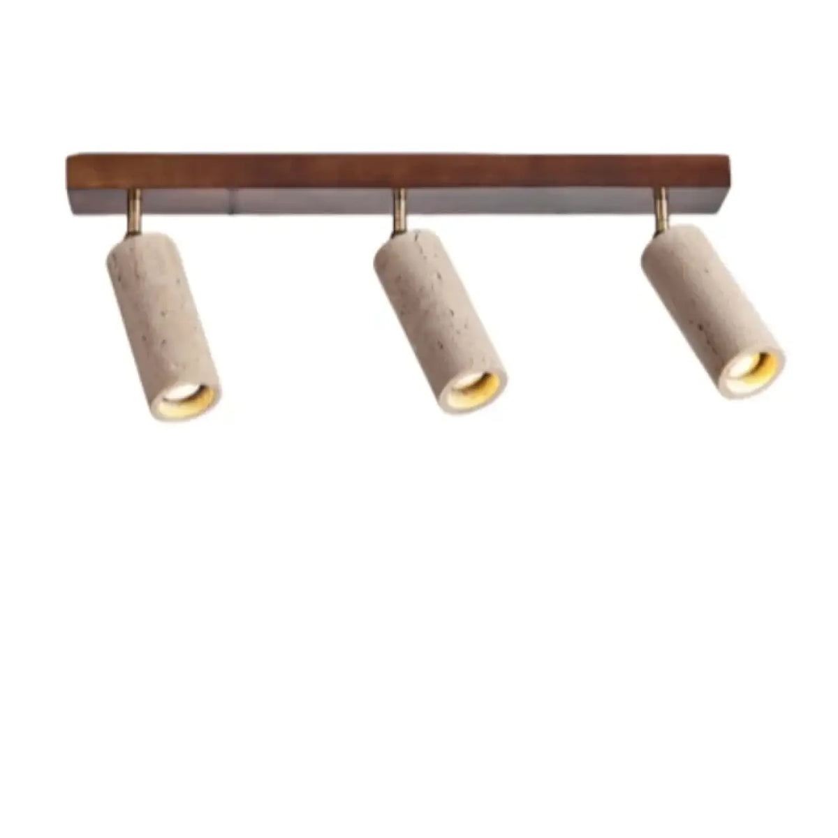 Plafonnier à spots en pierre et bois, style scandinave