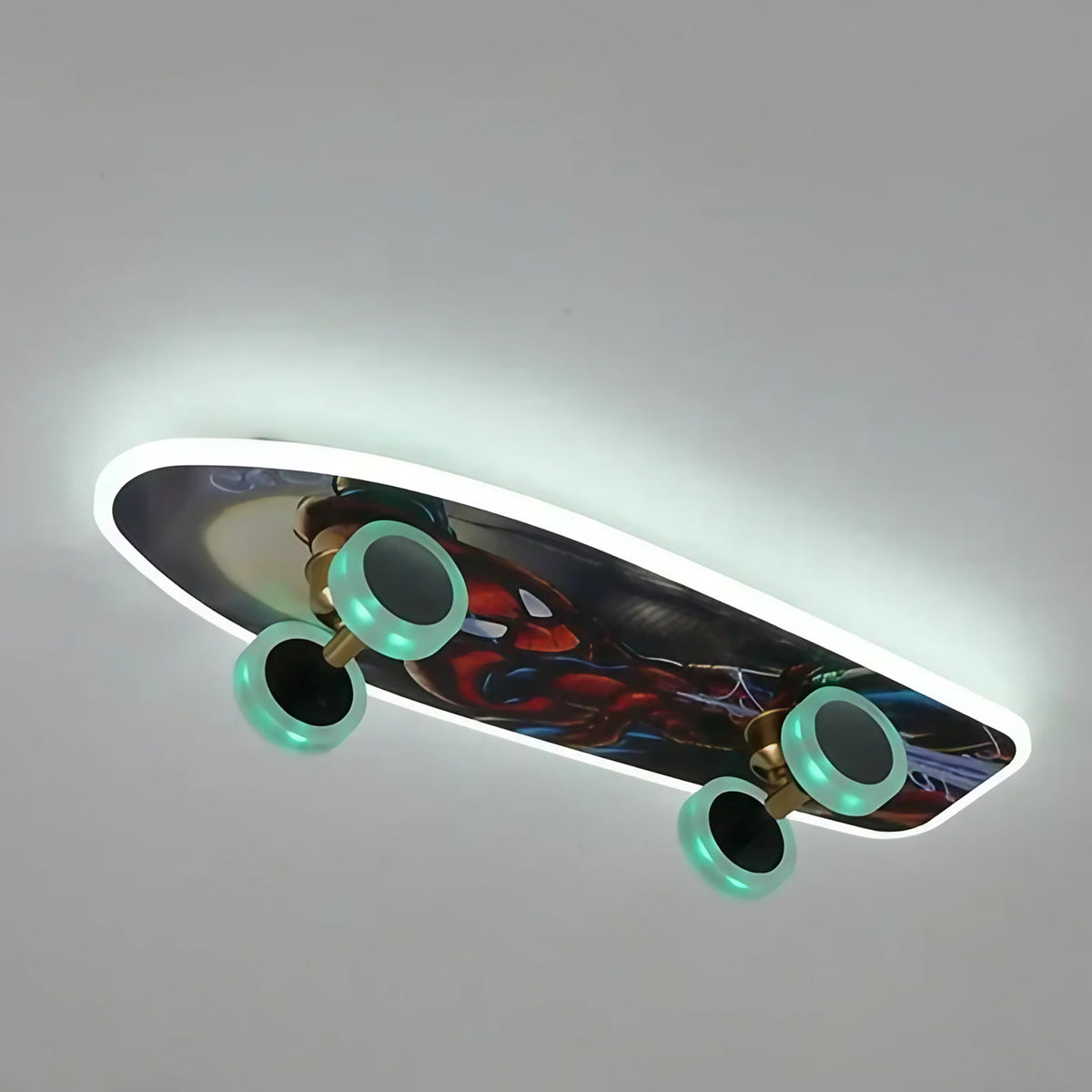 Plafonnier en forme de planche de skate, LED intégrées, 3 modèles