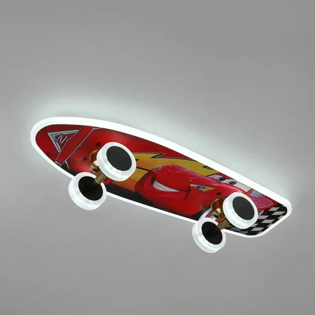 Plafonnier en forme de planche de skate, LED intégrées, 3 modèles