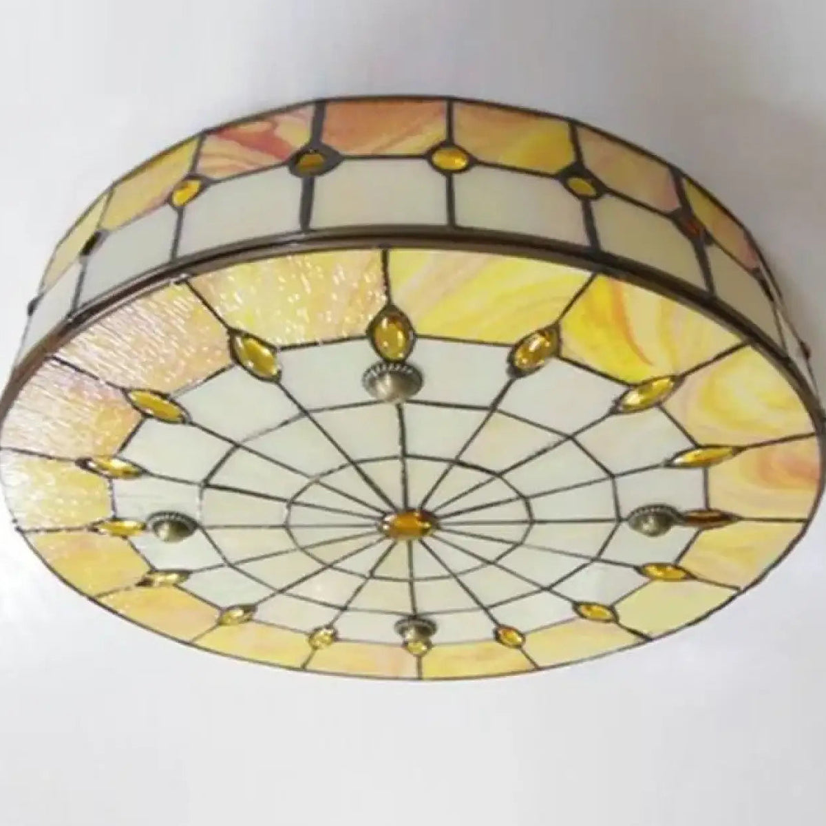 Plafonnier vintage art déco en verre coloré, trois coloris