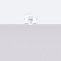 Plafonnier tube en acier lisse, seul ou par 3 ou 5 sur rosace, blanc