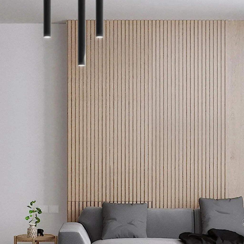 Plafonnier tube LED en aluminium, noir ou blanc, S à XL