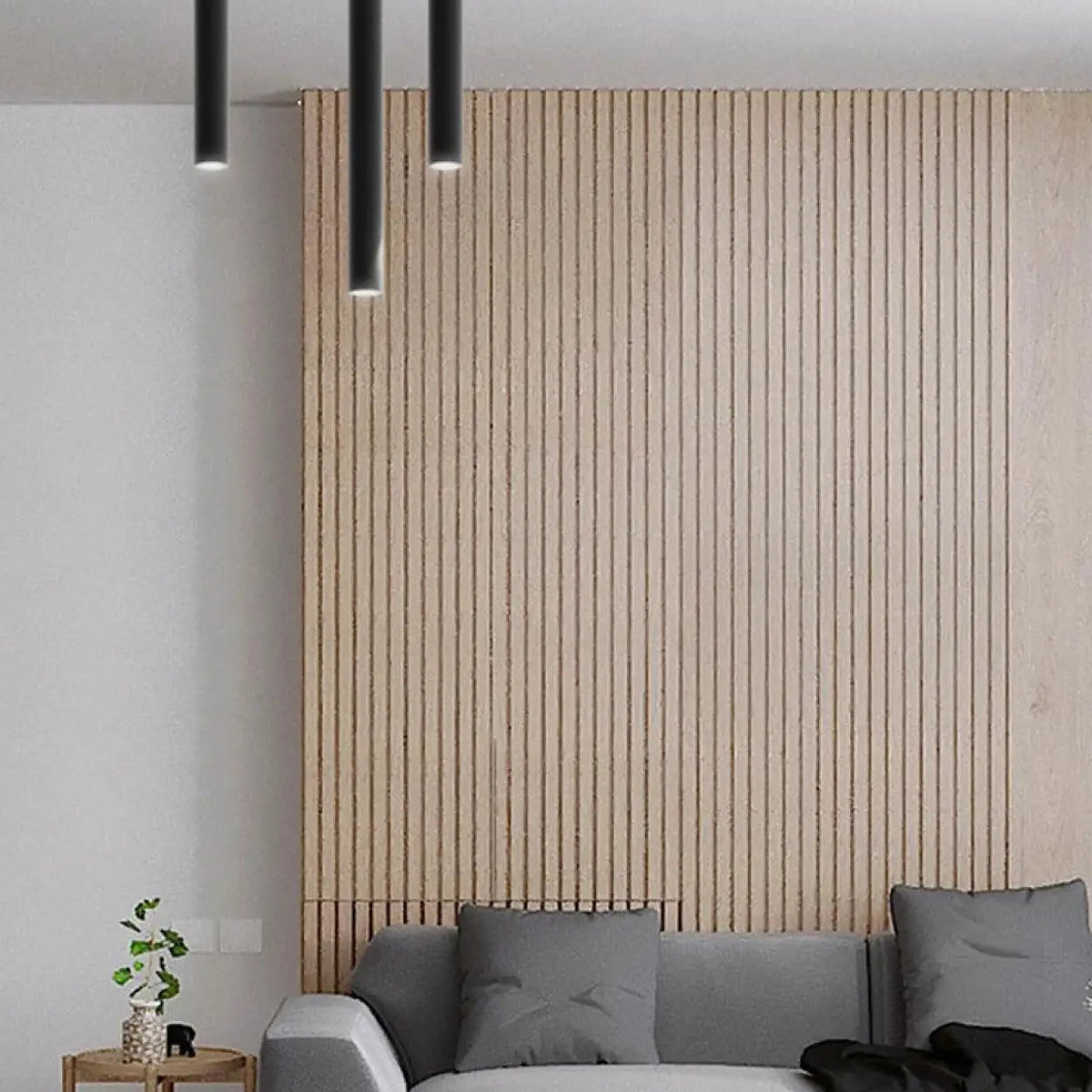 Plafonnier tube LED en aluminium, noir ou blanc, S à XL