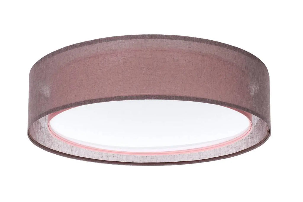 Plafonnier anneau en tissu violet, 50 ou 60 cm de diamètre
