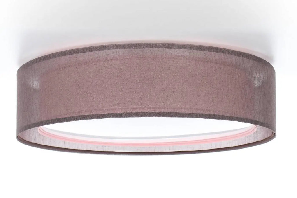 Plafonnier anneau en tissu violet, 50 ou 60 cm de diamètre