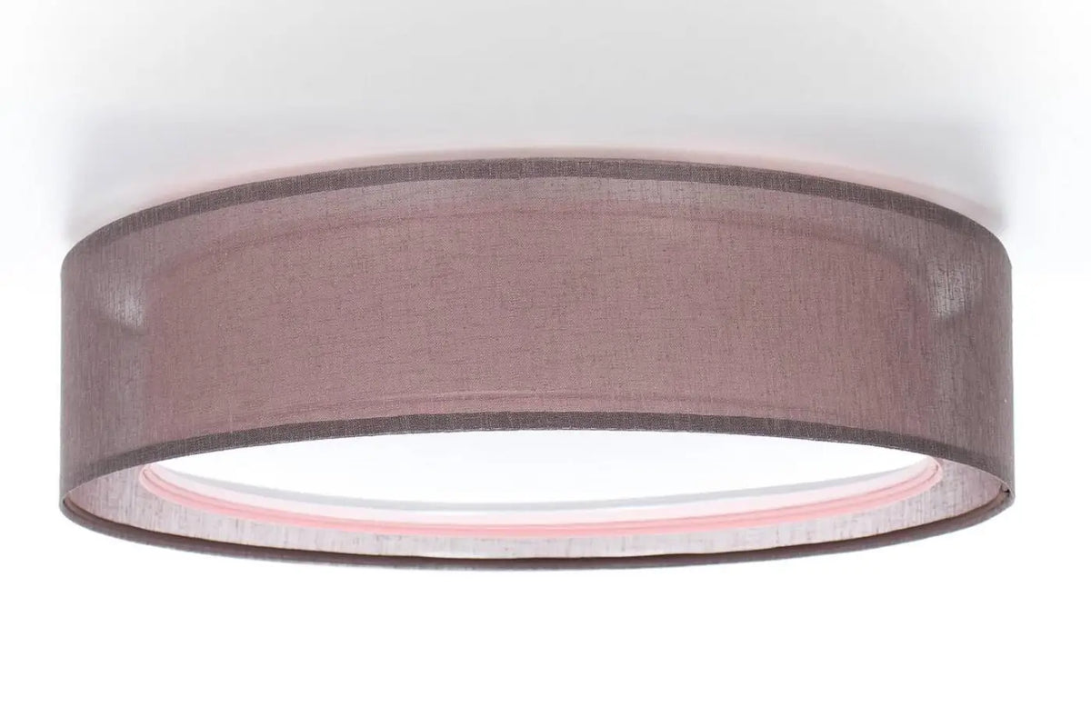 Plafonnier anneau en tissu violet, 50 ou 60 cm de diamètre