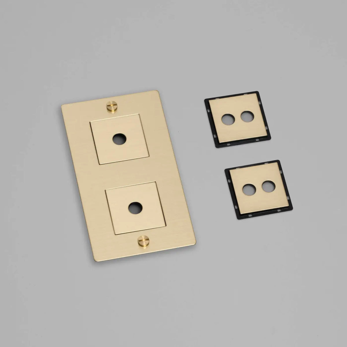 Plaque murale en métal avec inserts, 1 à 4 postes, pose libre, doré