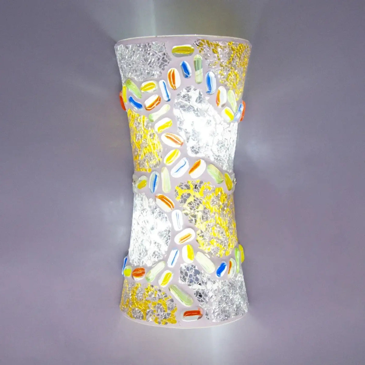 Applique murale mosaïque en verre coloré, deux modèles