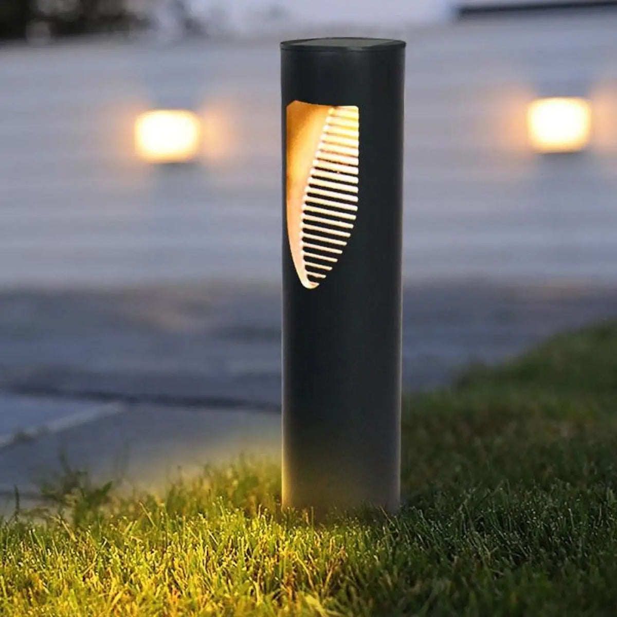 Poteau pour luminaire extérieur, noir, pour allée et jardin