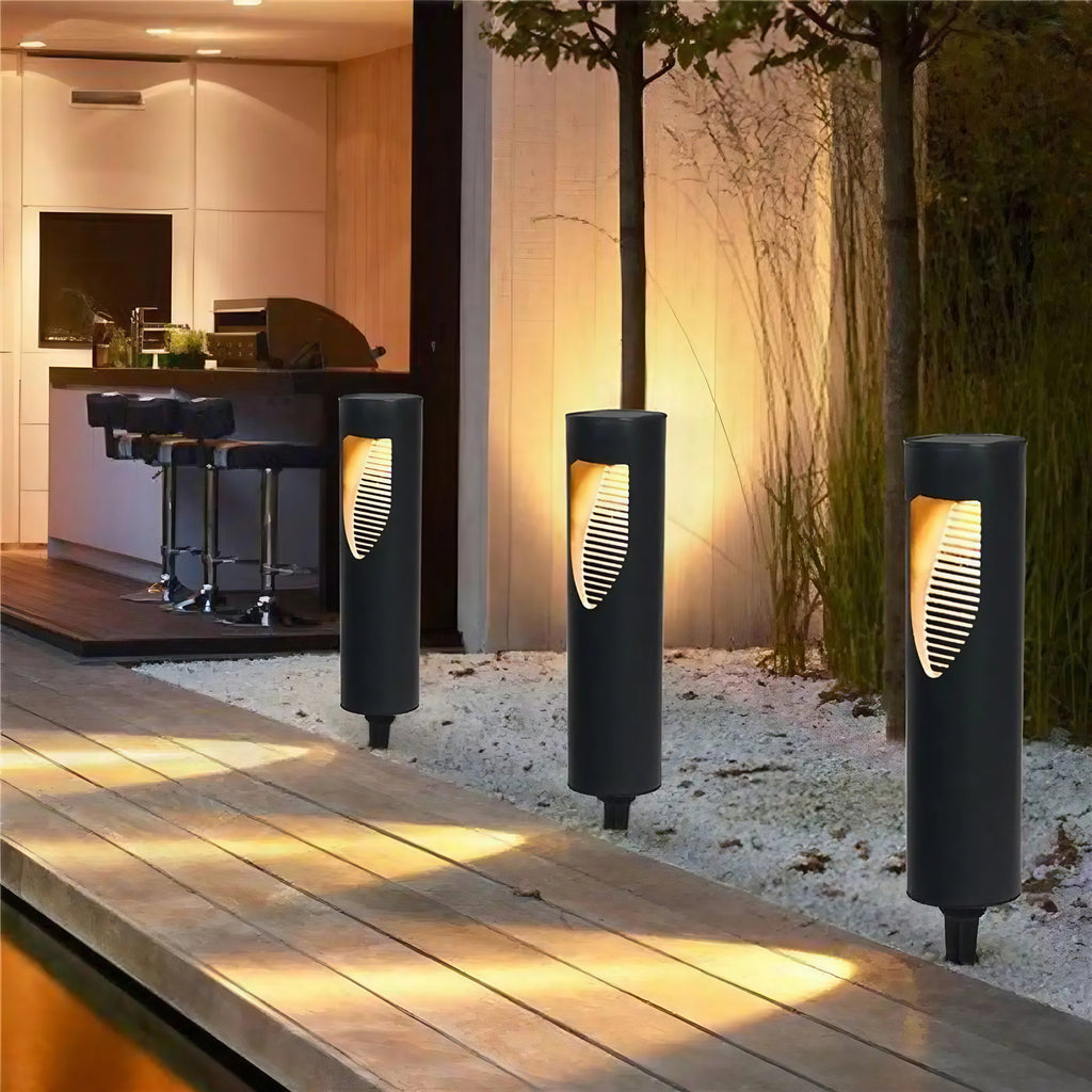 Poteau pour luminaire extérieur, noir, pour allée et jardin