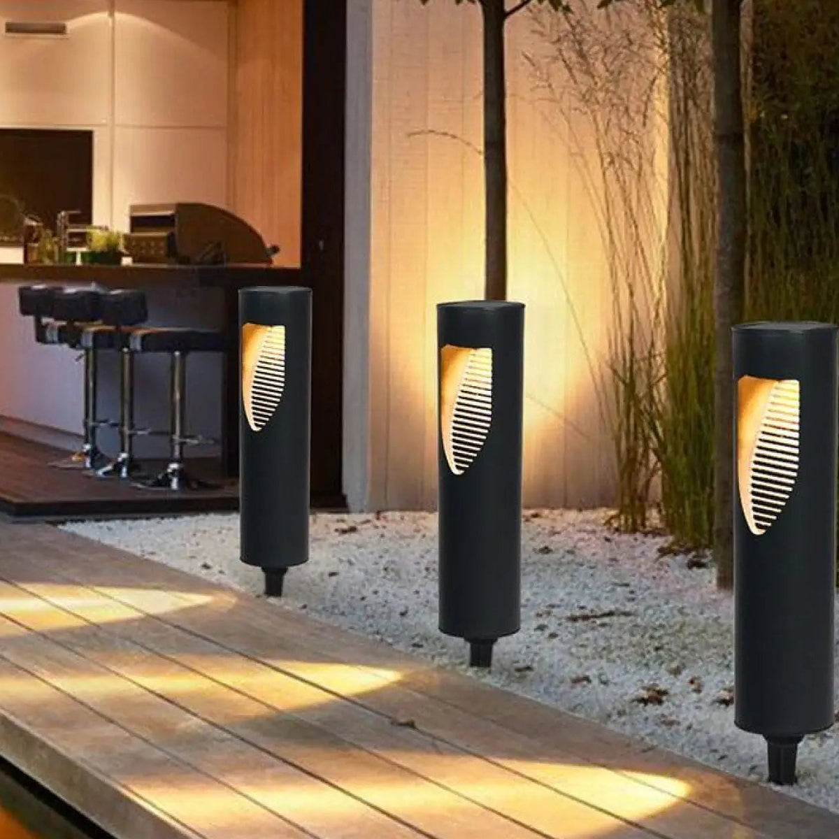 Poteau pour luminaire extérieur, noir, pour allée et jardin
