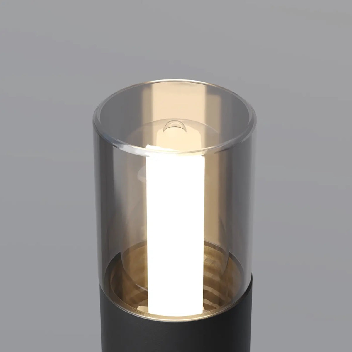 Potelet lumineux de jardin en acier noir, 37 ou 46 cm
