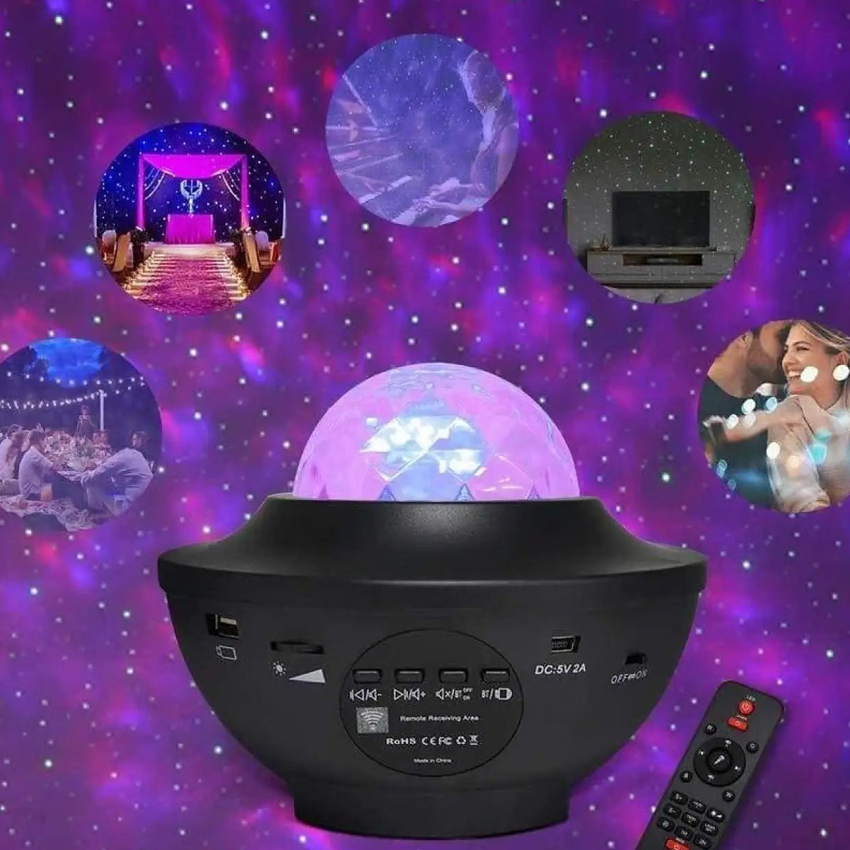 Projecteur galaxie LED multicolore pour chambre et salon
