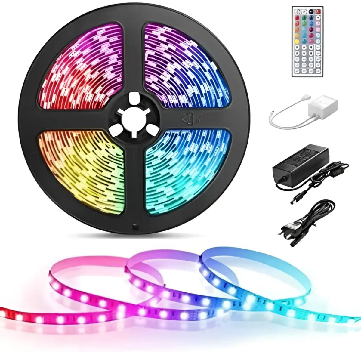 Ruban LED multicolore avec télécommande, de 5 à 20 m