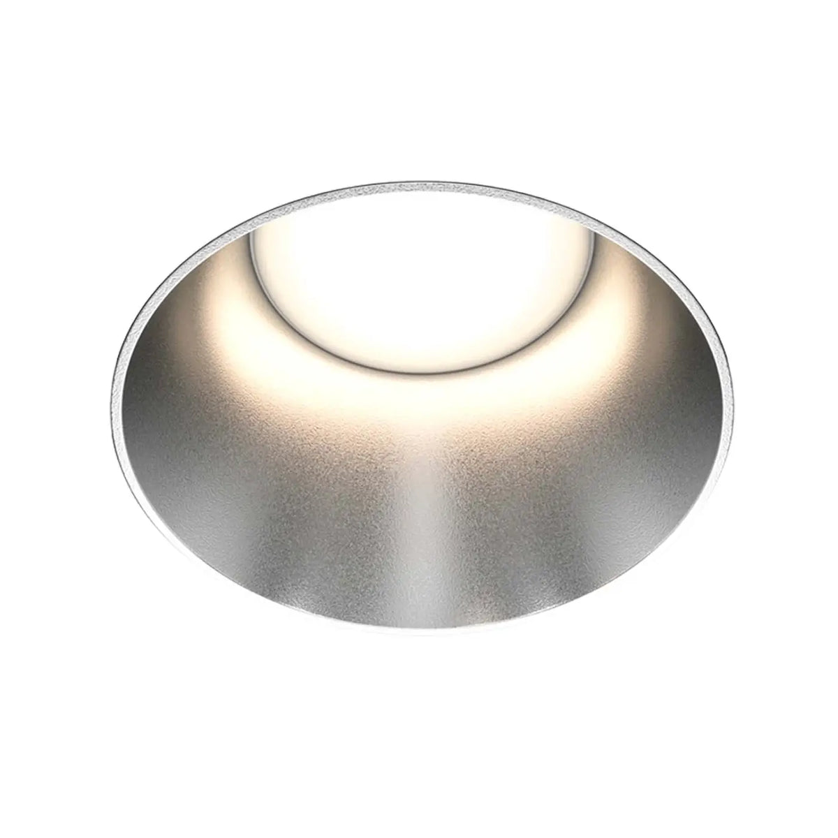 Spot encastré rond en acier, quatre finitions, culot GU10, argenté