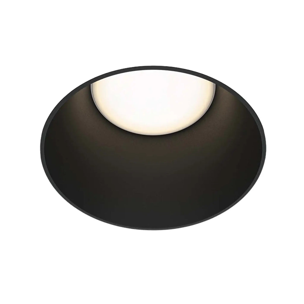 Spot encastré rond en acier, quatre finitions, culot GU10, noir