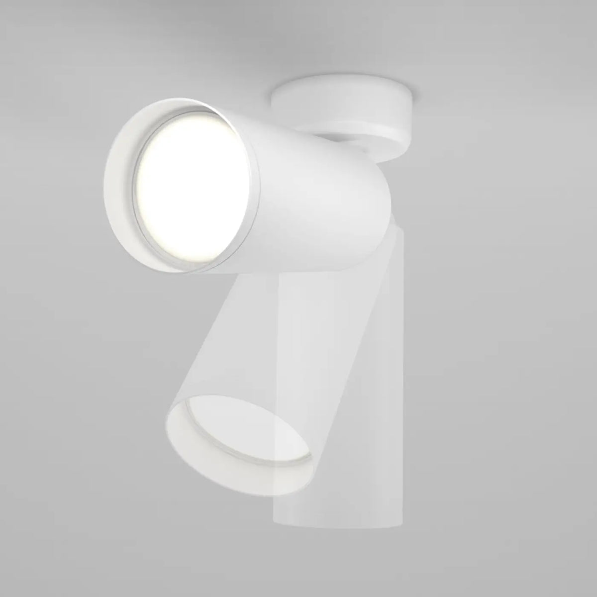 Spot projecteur orientable sur base ronde en acier, GU10, blanc