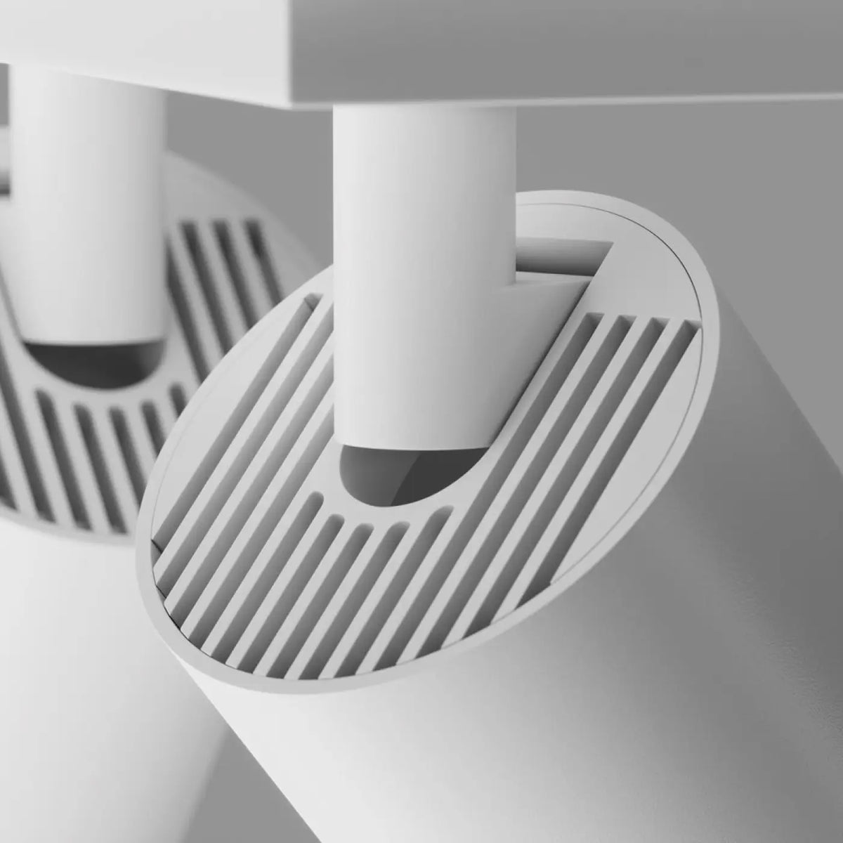 Spot double à deux têtes orientables en acier, 2 x GU10