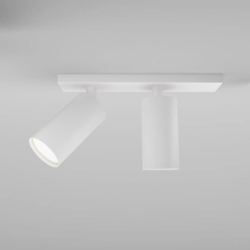 Spot double à deux têtes orientables en acier, 2 x GU10