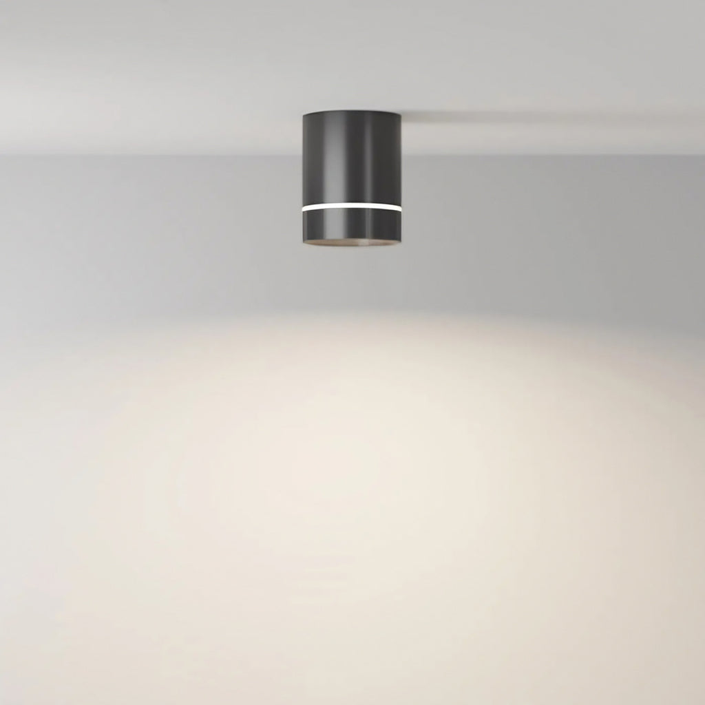 Spot en saillie LED cylindre en acier, 9 W, noir ou blanc
