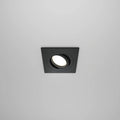 Spot encastrable à cadre carré orientable, aluminium, GU10, noir