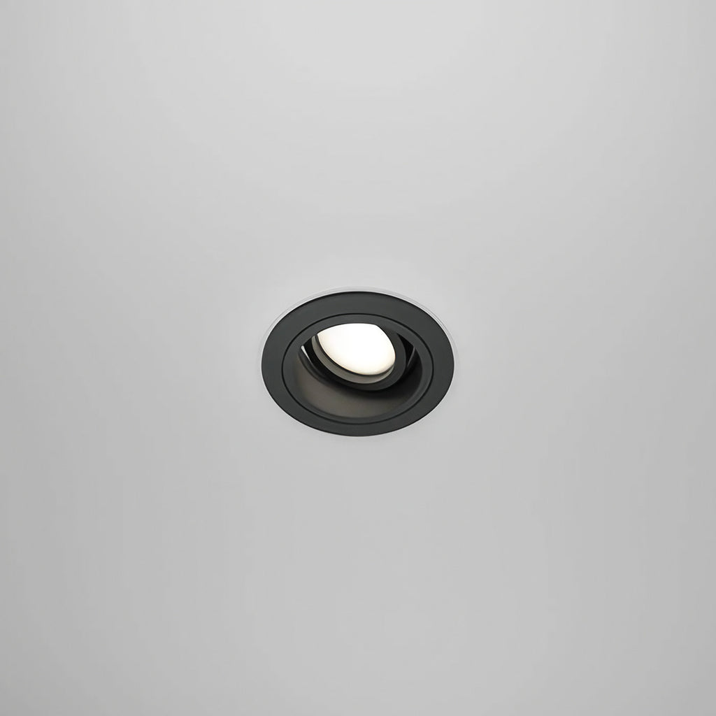 Spot encastrable rond à source en retrait, culot GU10, 9,2 cm, noir