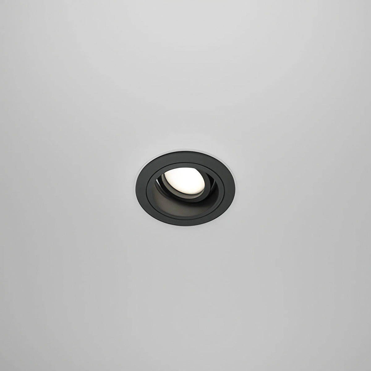 Spot encastrable rond à source en retrait, culot GU10, 9,2 cm, noir