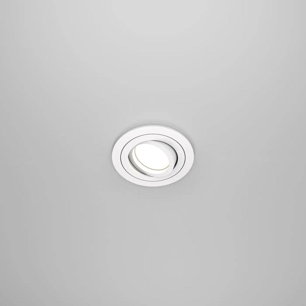 Spot encastrable rond orientable à 25°, aluminium, GU10