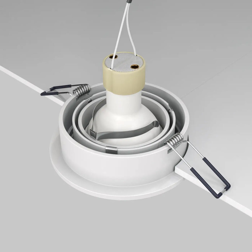 Spot encastrable rond orientable à 25°, aluminium, GU10