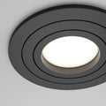 Spot encastrable rond orientable à 25°, aluminium, GU10, noir