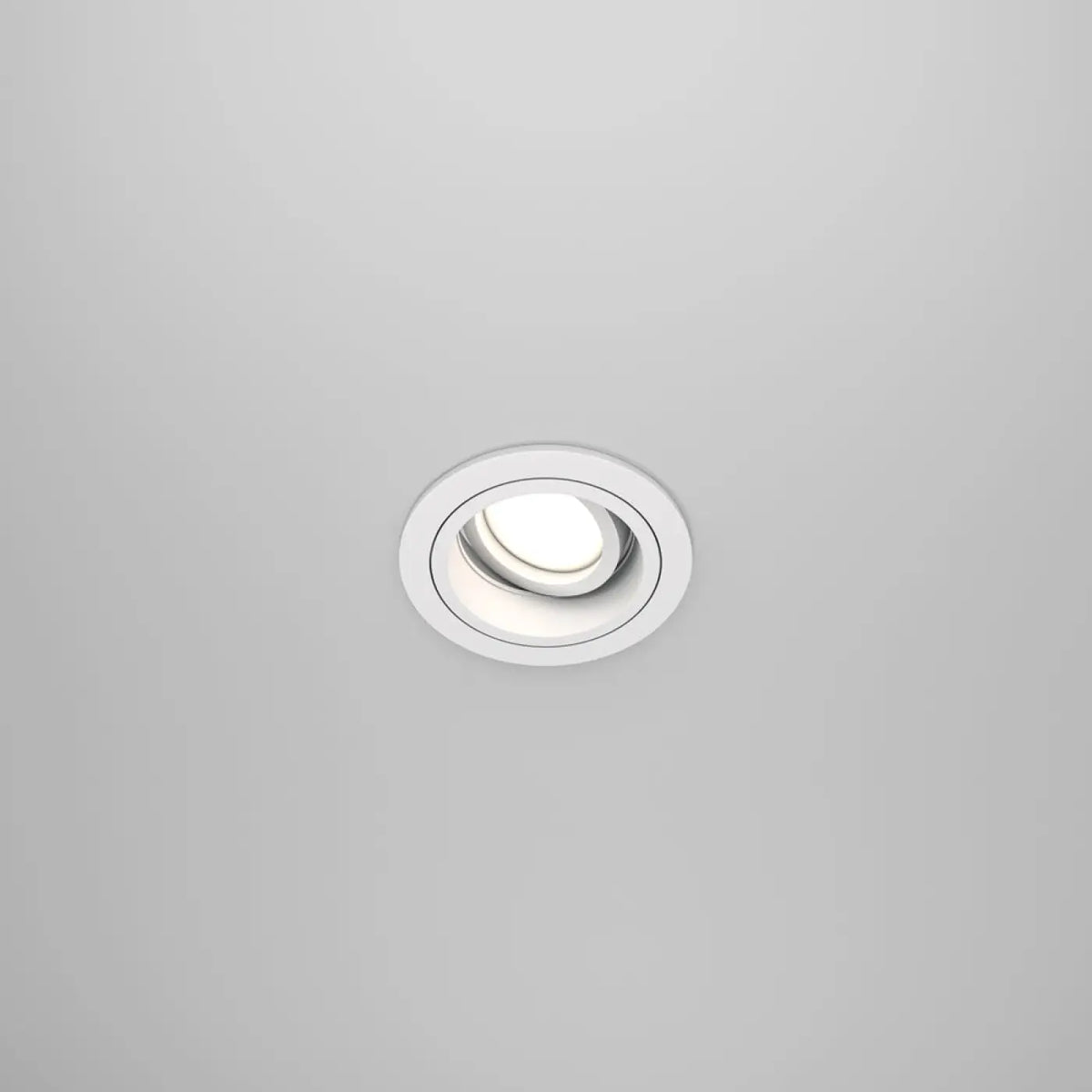 Spot encastrable rond à source en retrait, culot GU10, 9,2 cm, blanc