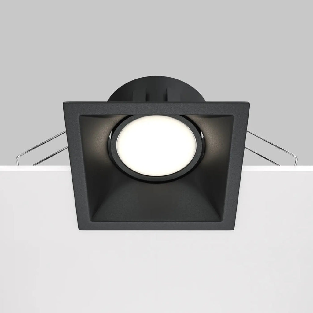 Spot encastrable carré orientable en aluminium, culot GU10
