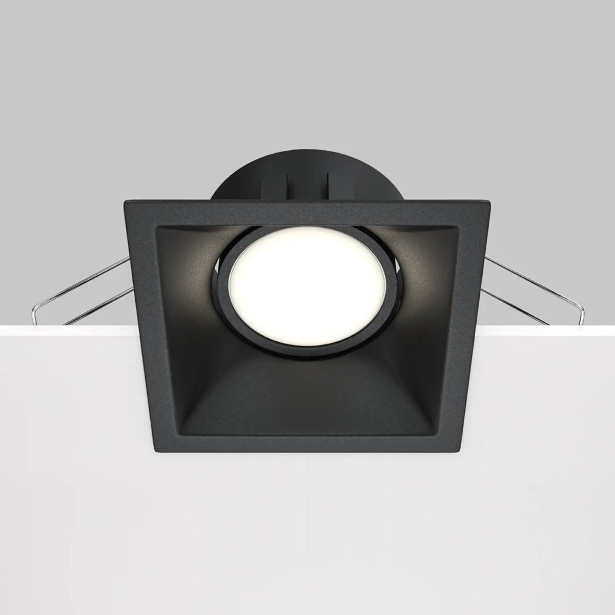 Spot encastrable carré orientable en aluminium, culot GU10