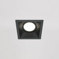 Spot encastrable carré orientable en aluminium, culot GU10, noir