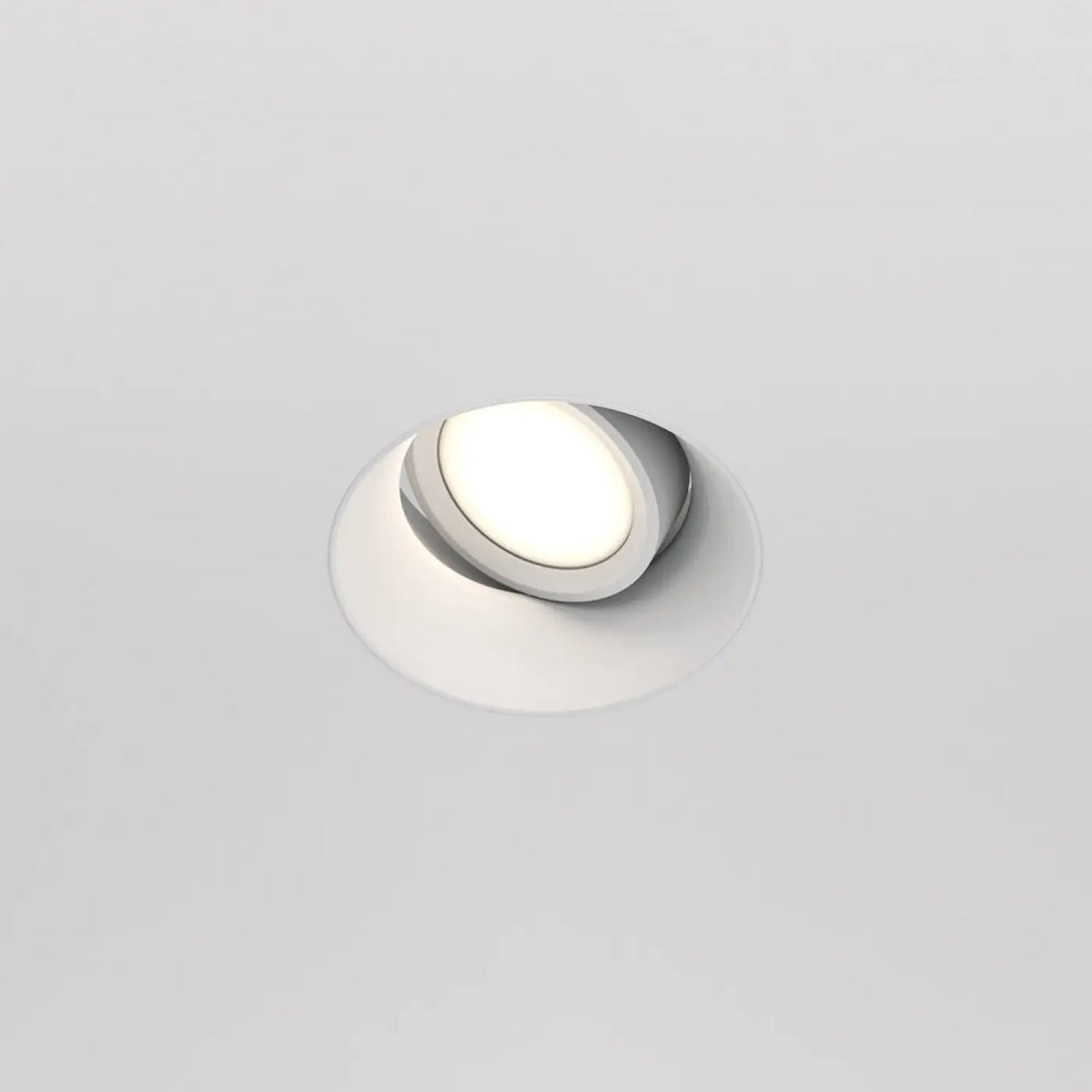 Spot encastrable rond sans collerette, pose à fleur de plafond, blanc
