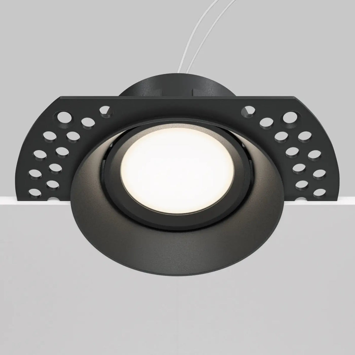 Spot encastrable rond sans collerette, pose à fleur de plafond