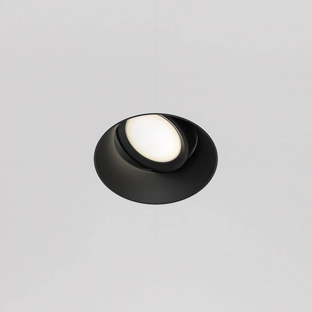 Spot encastrable rond sans collerette, pose à fleur de plafond, noir