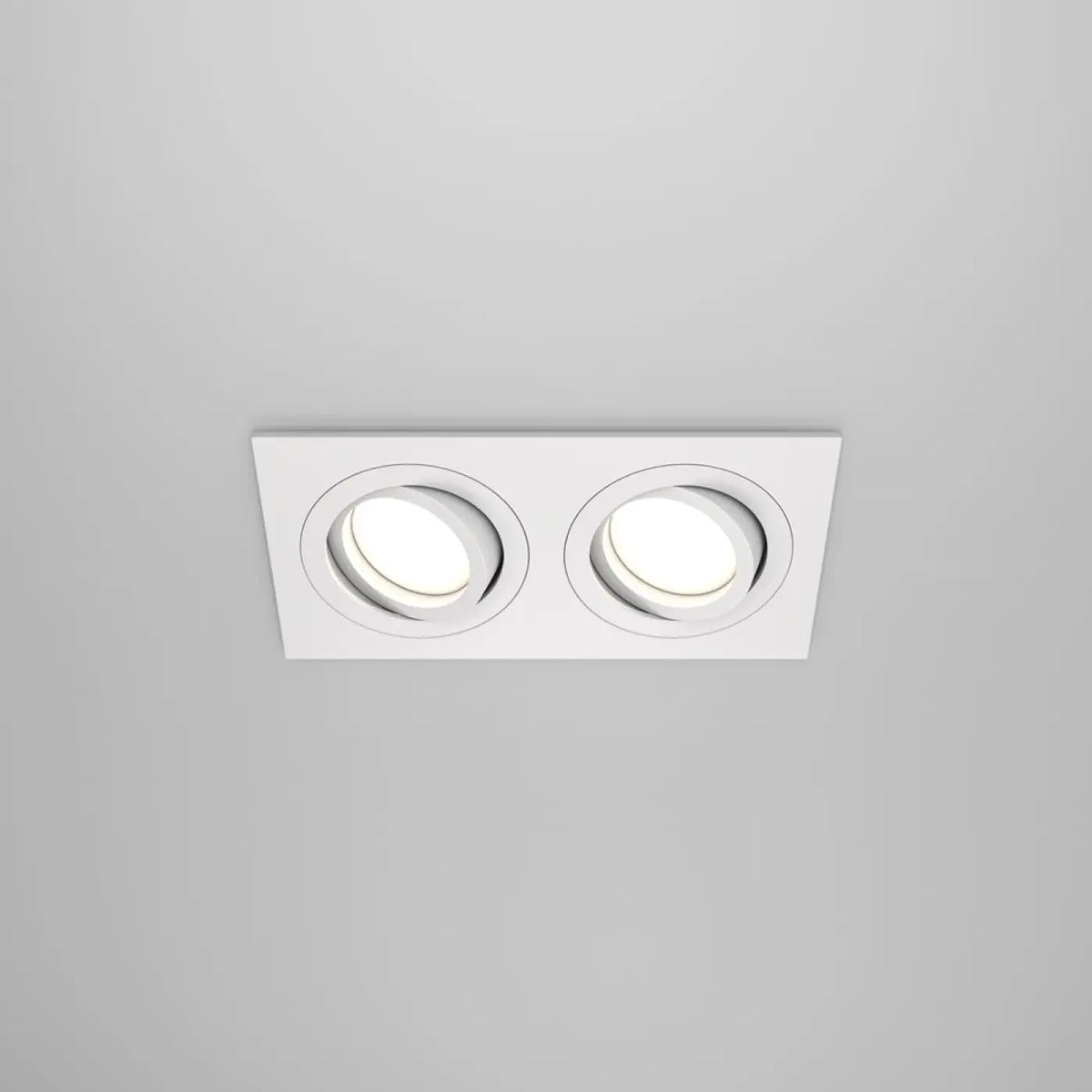 Spot encastrable double carré, deux têtes orientables GU10
