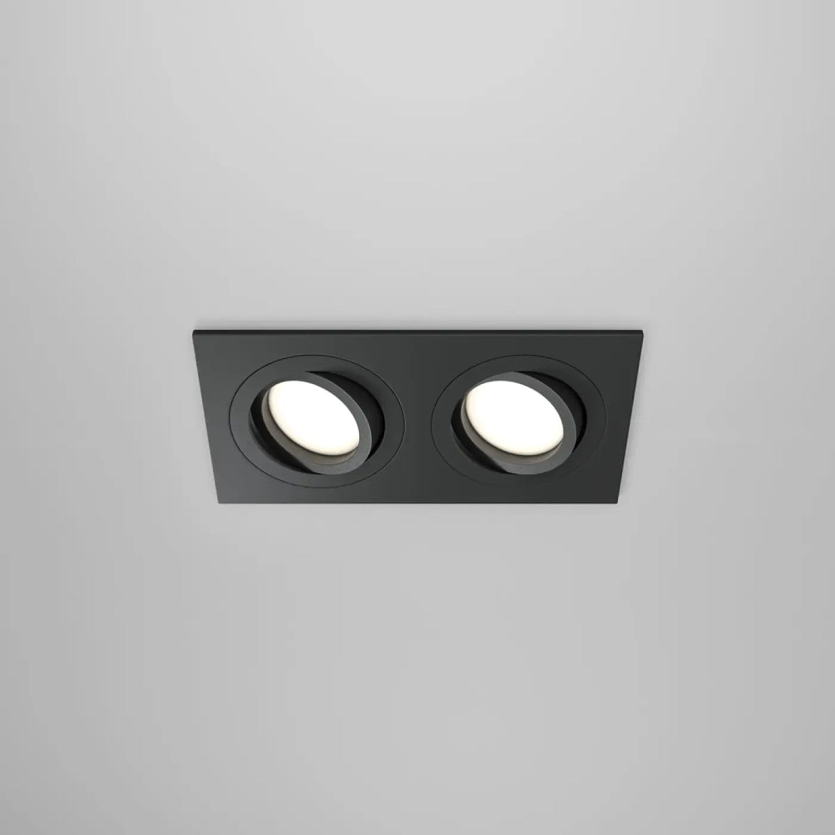 Spot encastrable double carré, deux têtes orientables GU10