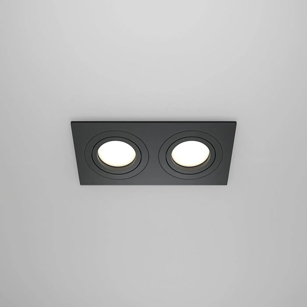 Spot encastrable double carré, deux têtes orientables GU10